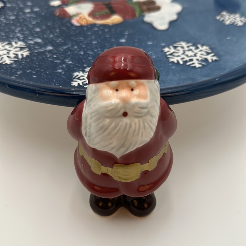 Santa Cake Plate | Pedestal Dessert Server by Home Interiors | Christmas Decor - Picture 12 of 16